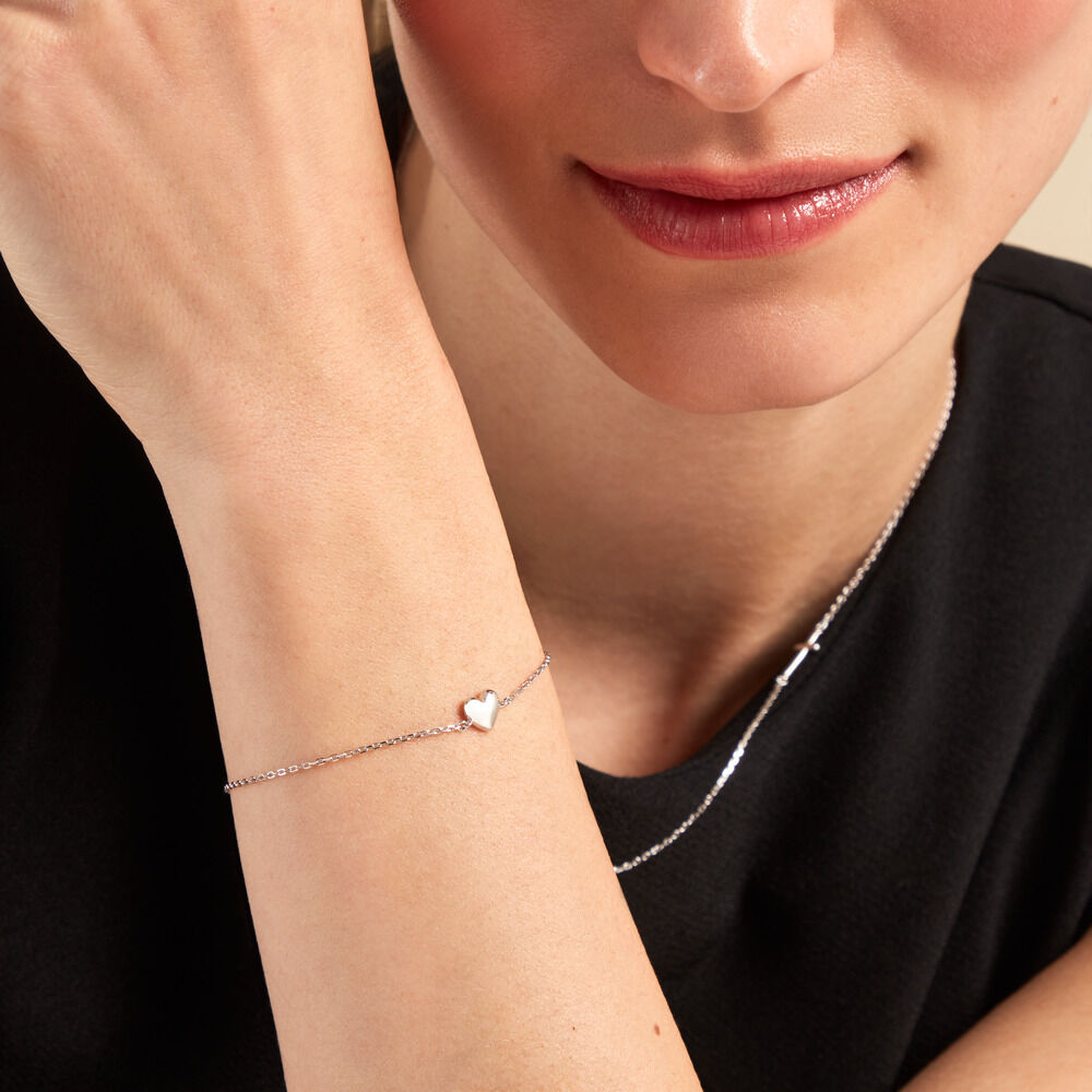 Bracelet Elodia Argent Blanc - Bracelets chaînes Femme | Marc Orian