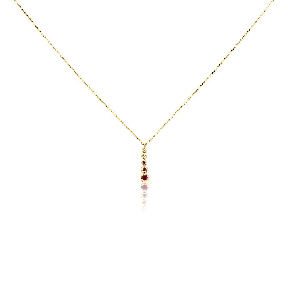 Collier Josephine Or Jaune Rubis - Colliers avec pierres Femme | Marc Orian