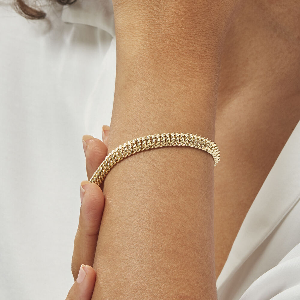 Bracelet Jimmy Maille Americaine Or Jaune - Bracelets mailles Femme | Marc Orian