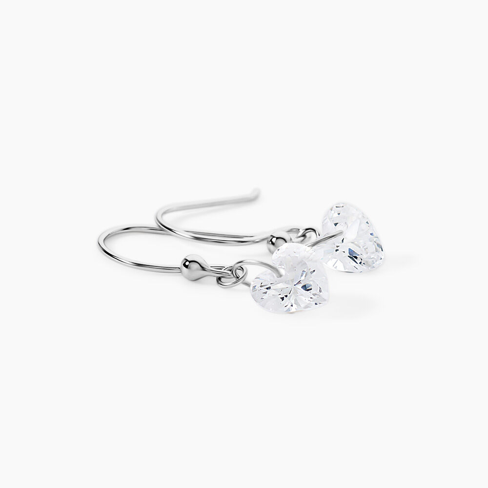Boucles D'oreilles Pendantes Argent Blanc Sopher Oxydes De Zirconium - Boucles d'oreilles pampille Femme | Marc Orian