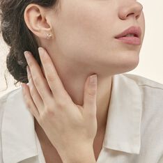 Boucles D'oreilles Puces Volute Or Jaune Diamant - Clous d'oreilles Femme | Marc Orian