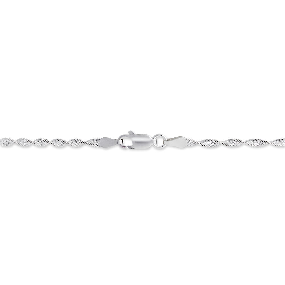 Bracelet Ciana Torsade Diamante Argent Blanc - Bracelets chaînes Femme | Marc Orian