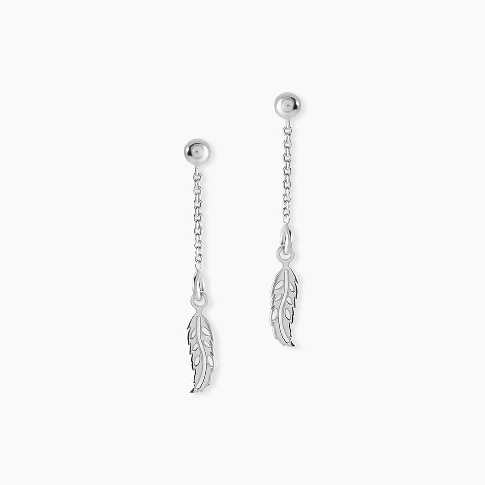 Boucles D'oreilles Pendantes Argent Blanc Maic - Pendantes Femme | Marc Orian
