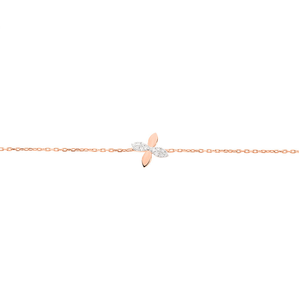 Bracelet Ginila Or Rose Diamant - Bracelets cha&icirc;nes Femme | Marc Orian