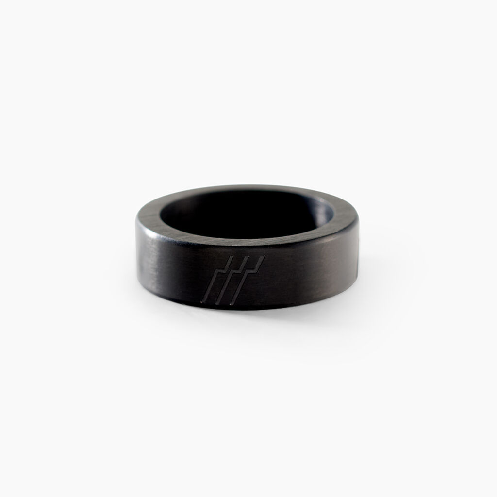 Bague Andrei Acier Noir - Bijoux fantaisie Homme | Marc Orian