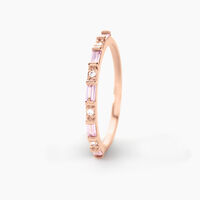 Bague Reflets Romantiques Argent Rose Oxyde De Zirconium