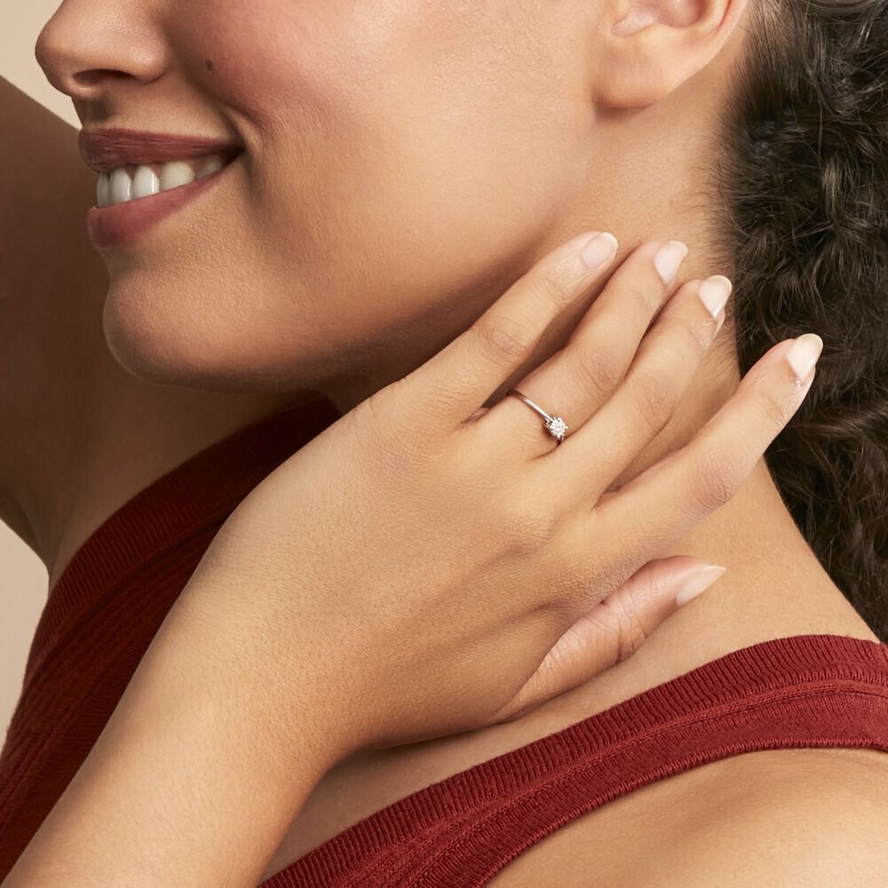 Bague Sandrine Or Blanc Diamant - Parures de mariage Femme | Marc Orian