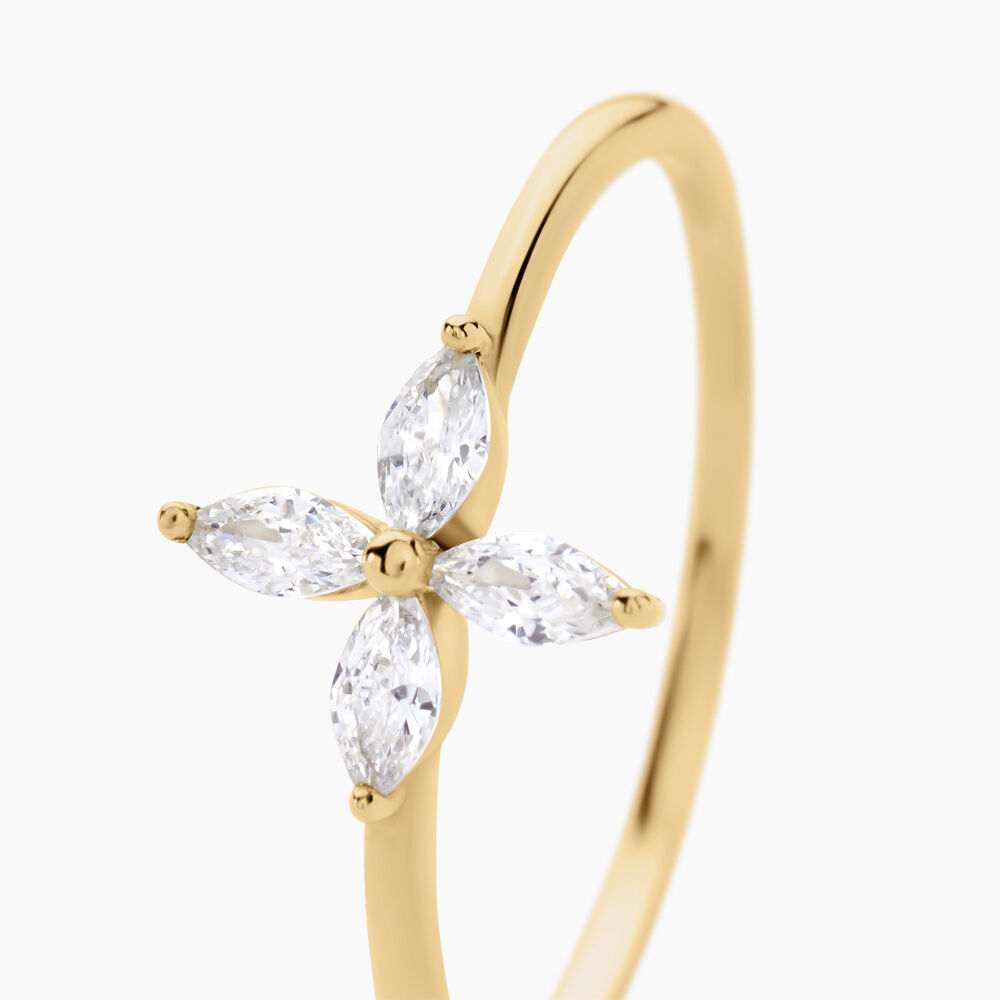 Bague Stellia Or Jaune Oxyde De Zirconium - Bagues avec pierre Femme | Marc Orian