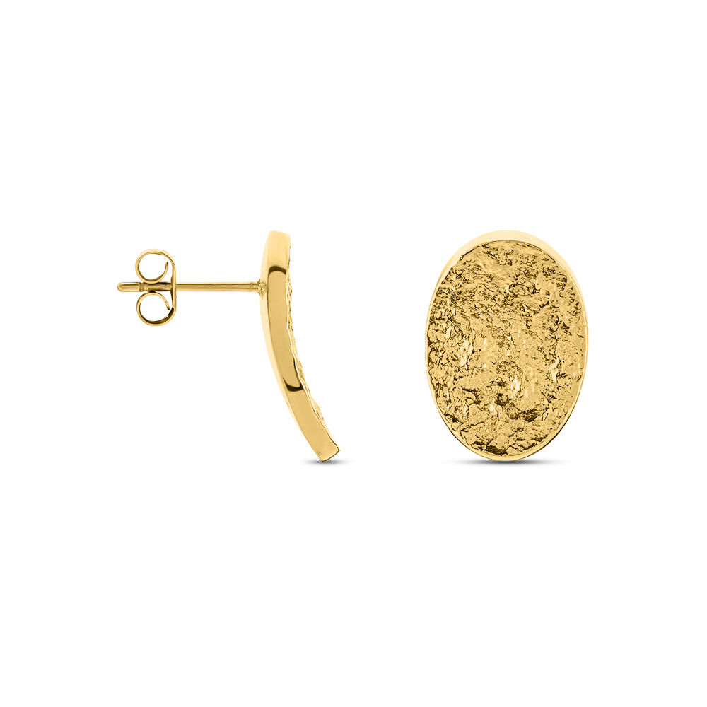 Boucles D'oreilles Puces Naula Acier Jaune - Puces Femme | Marc Orian
