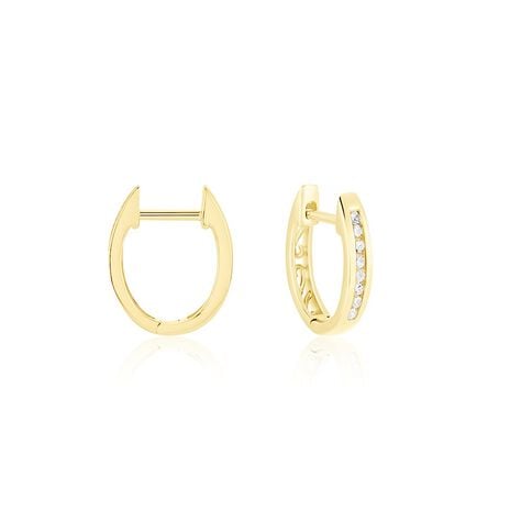 Créoles Or Jaune Aaren Diamants - Créoles Femme | Marc Orian