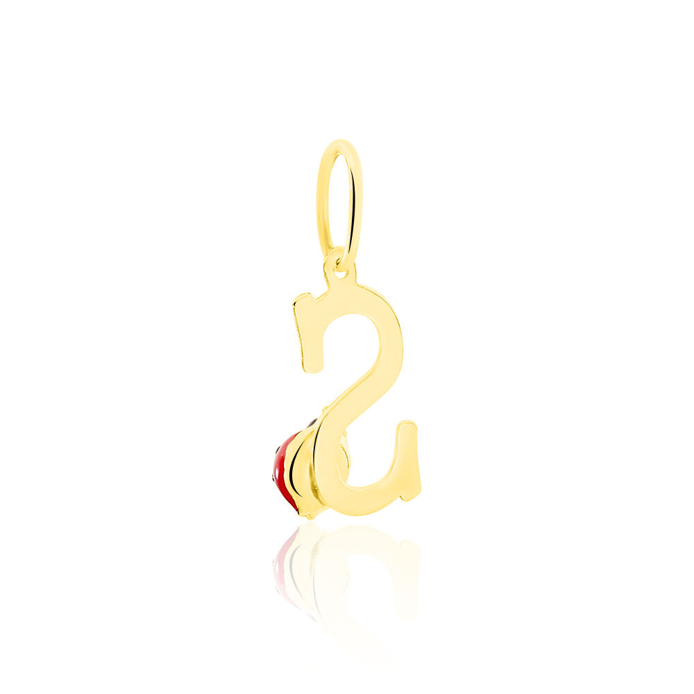 Pendentif Helidie Coccinelle Lettre Or Jaune - Pendentifs Enfant | Marc Orian
