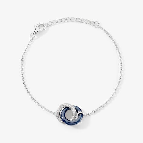 Bracelet Grizzel Argent Blanc Oxyde De Zirconium - Bracelets Anneaux Entrelaces Femme | Marc Orian