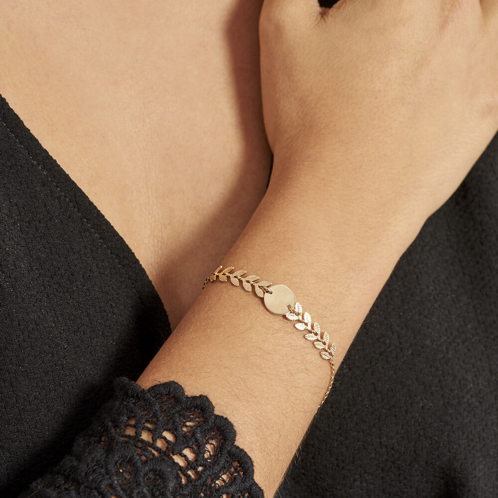 Bracelet Plaqué Or Jaune Katio - Bracelets Medailles Femme | Marc Orian