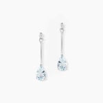 Boucles D'oreilles Pendantes Goutte Or Blanc Topaze - Pendantes Femme | Marc Orian