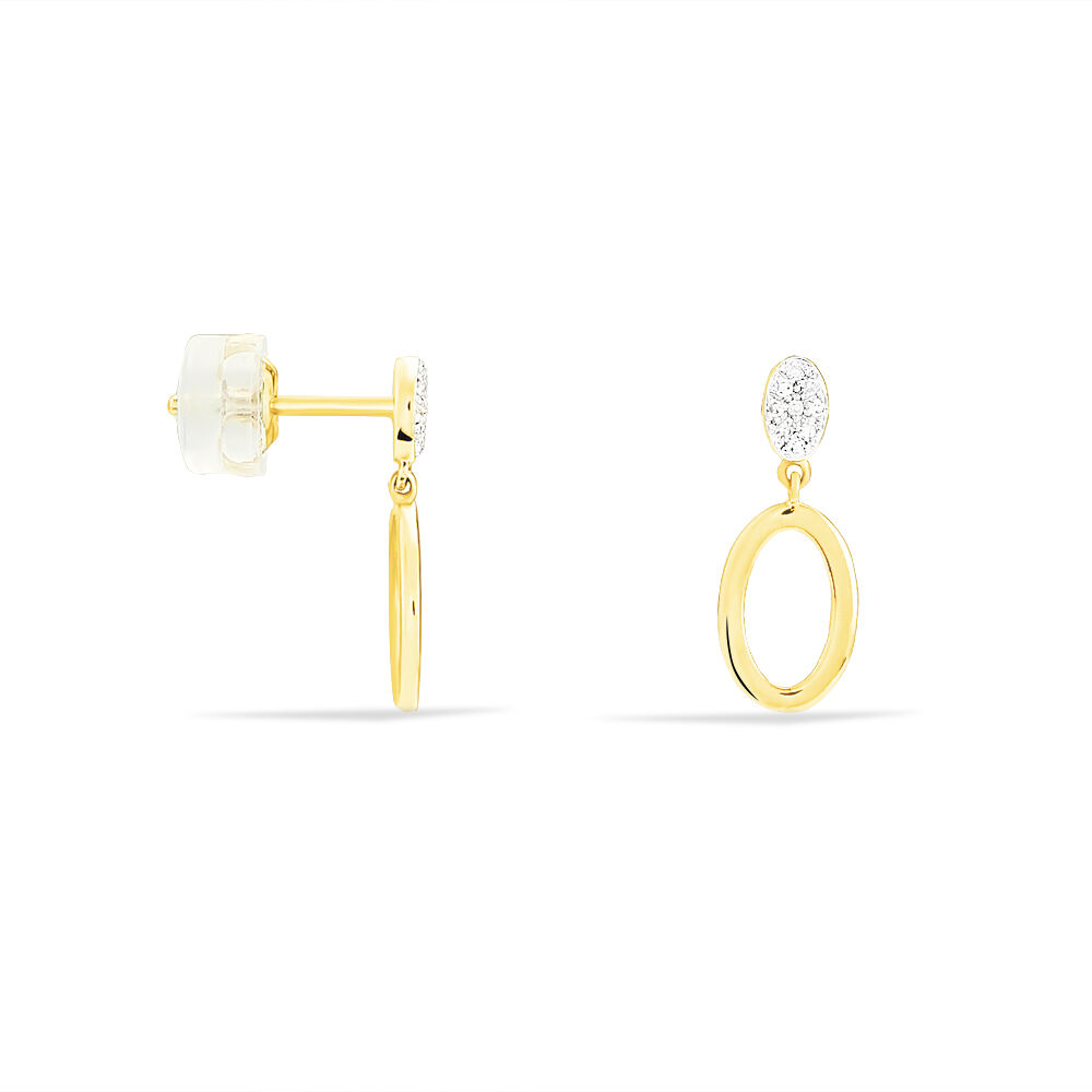 Boucles D'oreilles Pendantes Tatiana Or Jaune Diamant - Pendantes Femme | Marc Orian