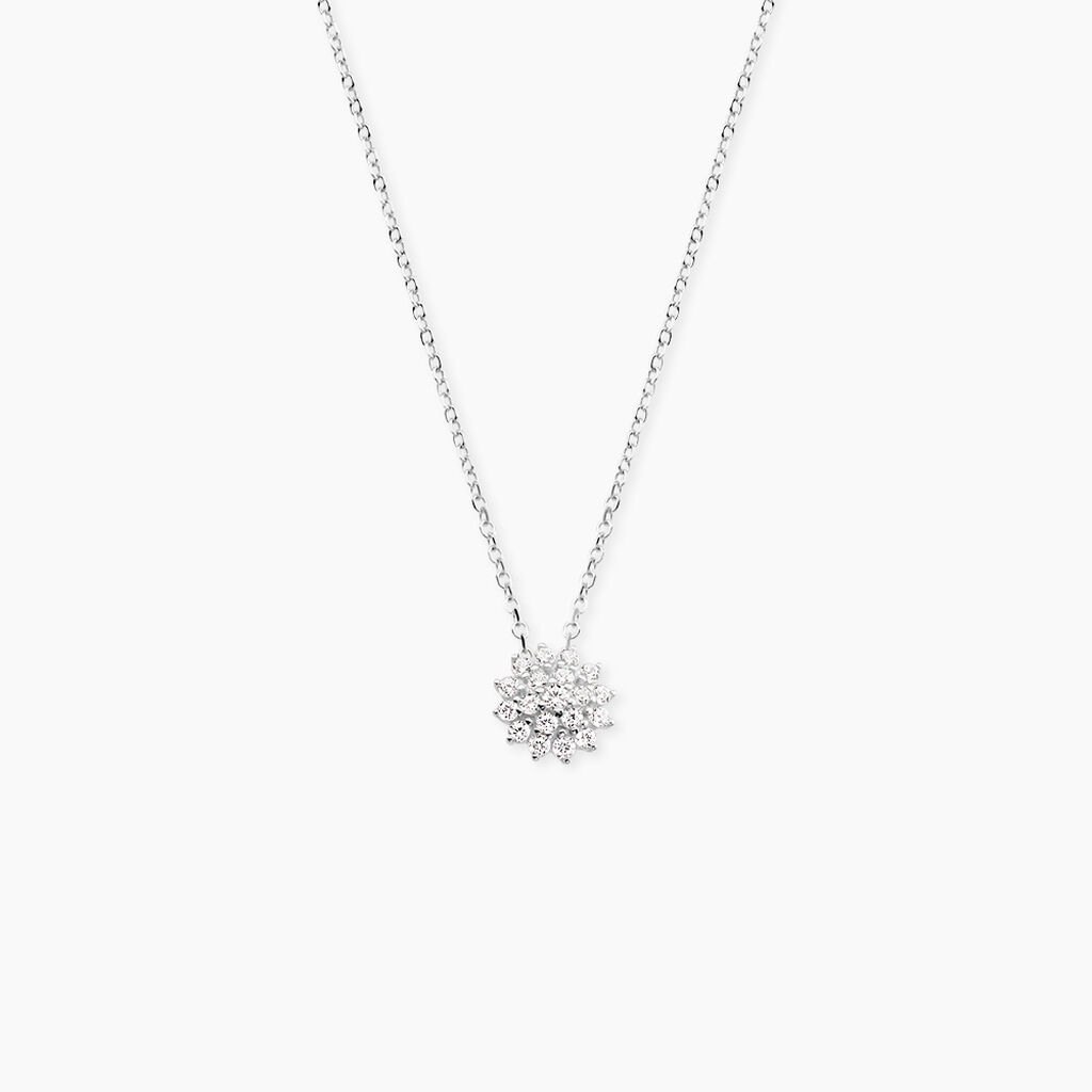 Collier Saria Argent Blanc Oxyde De Zirconium - Colliers avec pierres Femme | Marc Orian