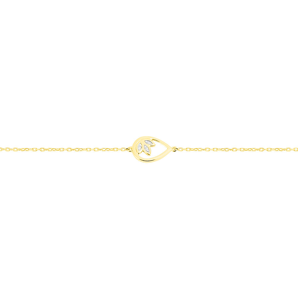 Bracelet Angelyna Or Jaune Diamant - Bracelets cha&icirc;nes Femme | Marc Orian