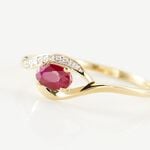 Bague Emotion Or Jaune Rubis Diamant - Bagues vintage Femme | Marc Orian