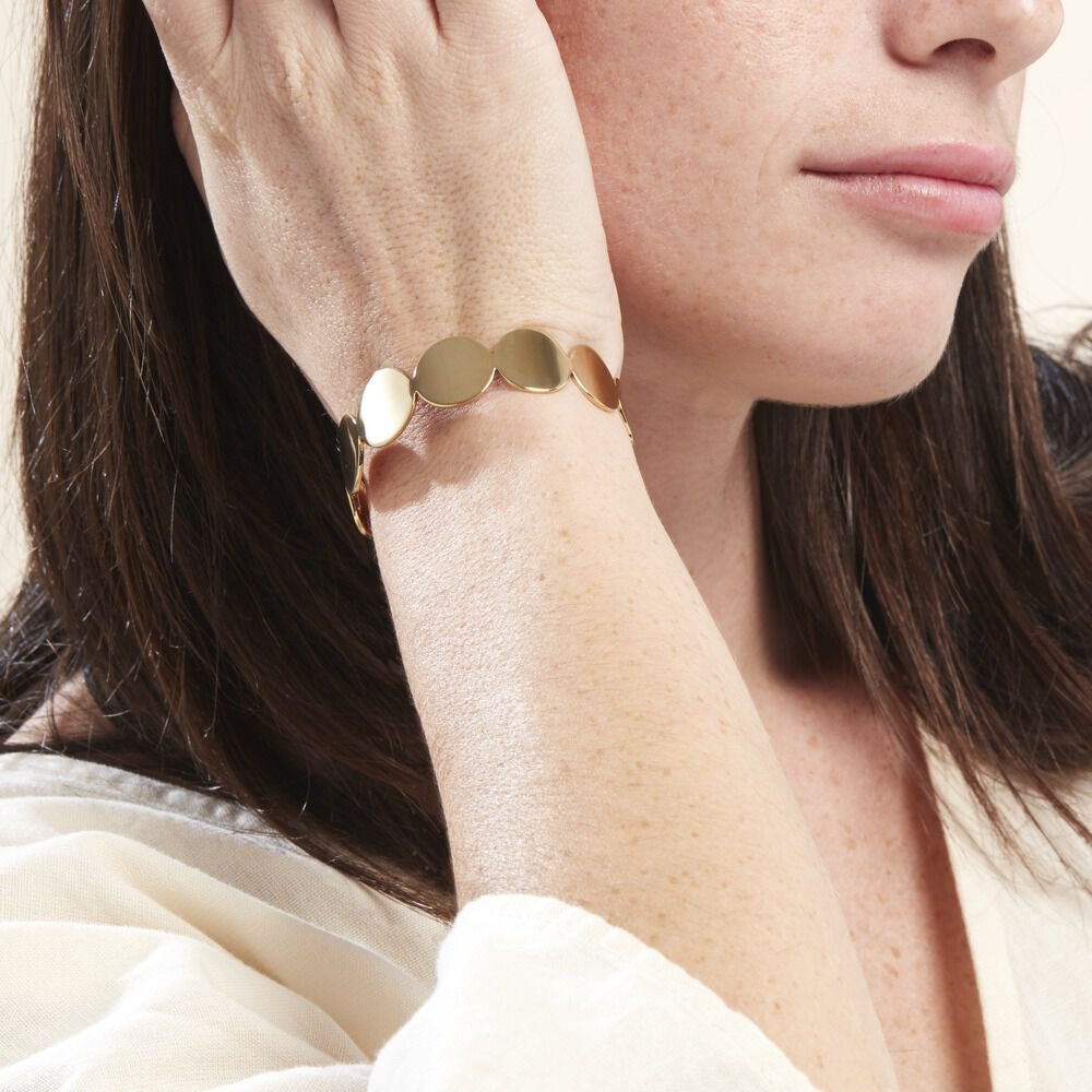 Bracelet Jonc Acier Doré Naomi - Bracelets joncs Femme | Marc Orian