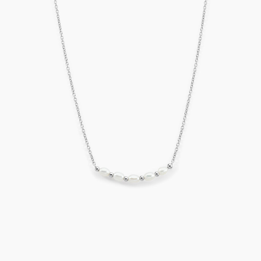 Collier Felisia Argent Blanc Perle De Culture - Colliers avec pierres Femme | Marc Orian