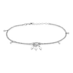 Chaîne De Cheville Argent Blanc Tangui Oxydes De Zirconium - Sélection Bohème Femme | Marc Orian