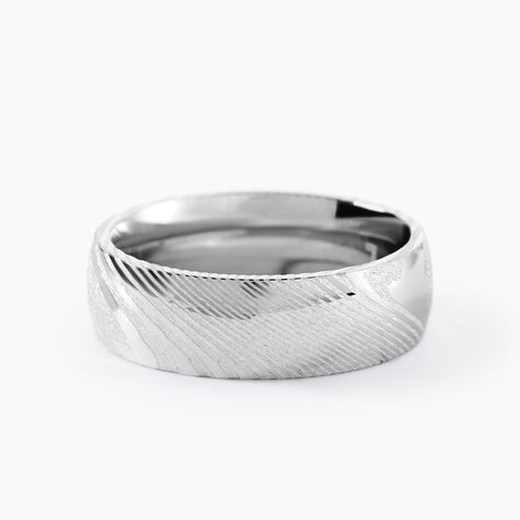 Bague Jourdan Acier Blanc - Bijoux fantaisie Homme | Marc Orian