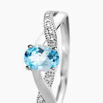 Bague Candice Or Blanc Topaze - Bagues pierres fines Femme | Marc Orian