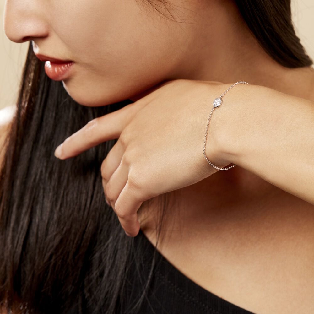 Bracelet Argent Victorin Oxydes De Zirconium - Bracelets Medailles Femme | Marc Orian