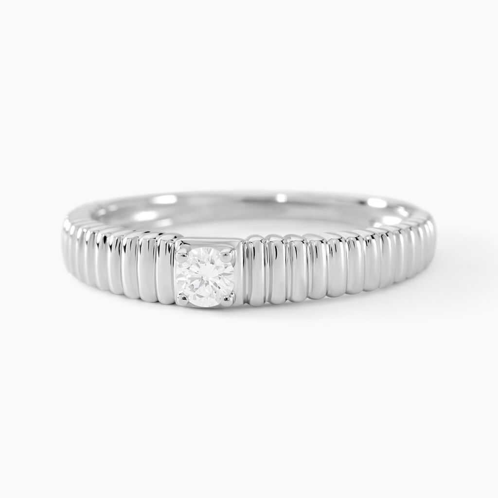 Bague Florance Argent Blanc Diamant Synthétique - Bagues avec pierre Femme | Marc Orian