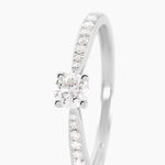 Bague Solitaire Hemera Or Blanc Diamant - Solitaires Femme | Marc Orian