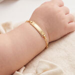 Bracelet Identit&eacute; Gaspardine Maille For&ccedil;at Or Jaune - Gourmettes Enfant | Marc Orian