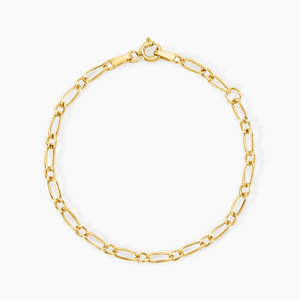 Bracelet Esma Maille Alternee 1/3 Or Jaune - Bracelets mailles Enfant | Marc Orian