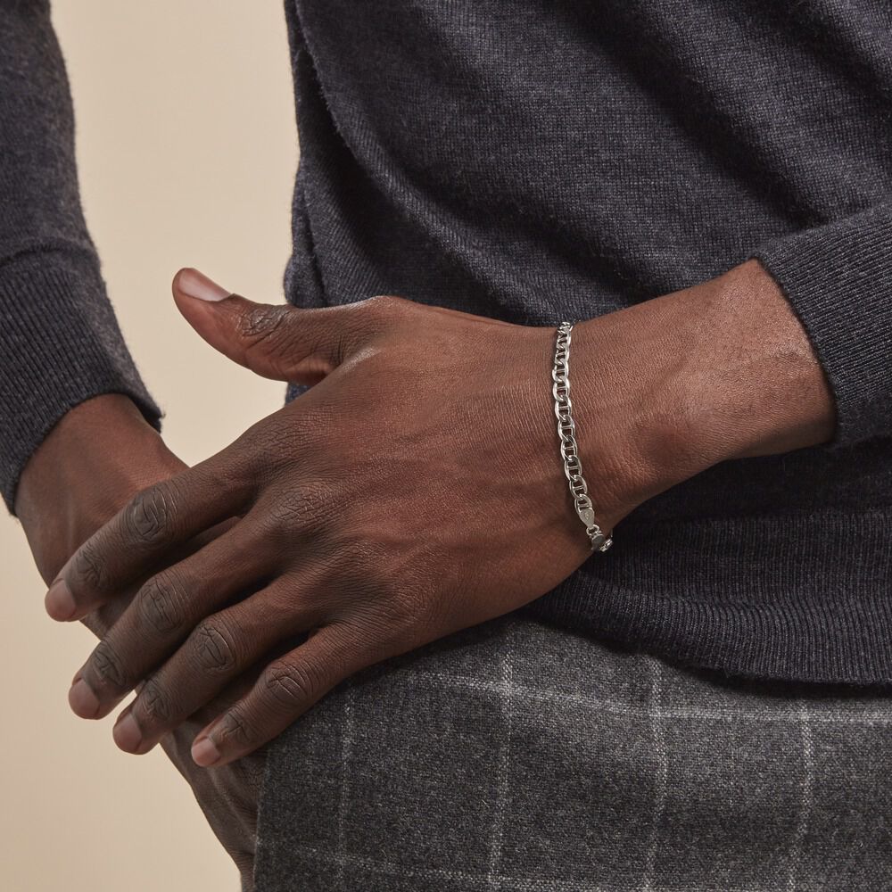 Bracelet Maille Argent Nazima - Bracelets mailles Homme | Marc Orian