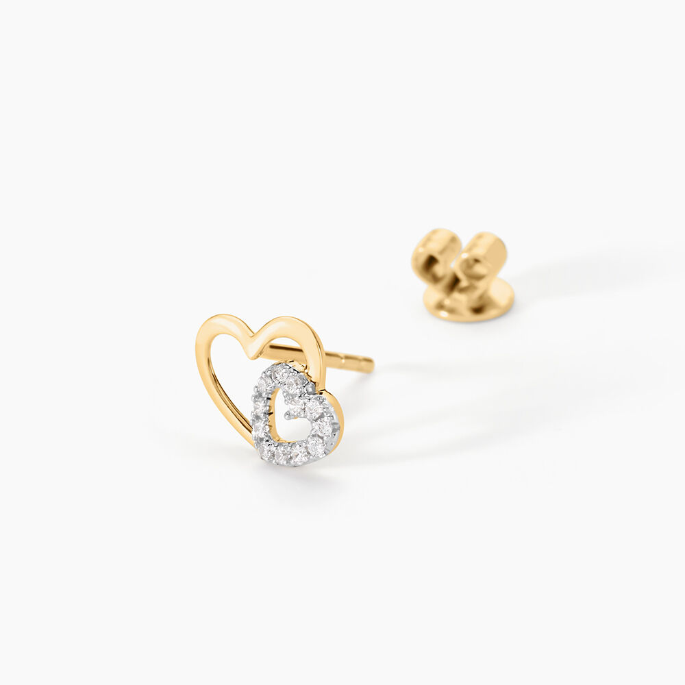 Boucles D'oreilles Puces Marineta Or Jaune Oxyde De Zirconium - Puces Femme | Marc Orian