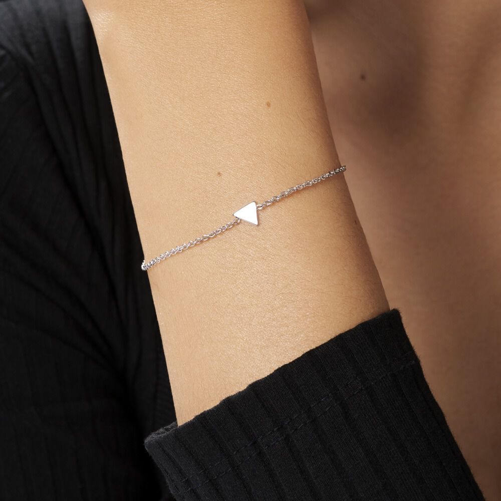 Bracelet Trilia Argent Blanc - Bracelets chaînes Femme | Marc Orian