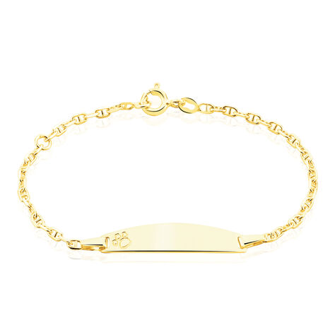 Bracelet Identit&eacute; Fanelia Maille Marine Or Jaune - Gourmettes Enfant | Marc Orian