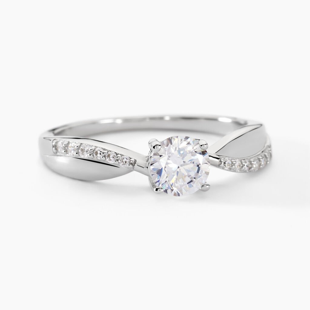Bague Solitaire Doralicia Argent Blanc Oxyde De Zirconium - Bijoux fantaisie Femme | Marc Orian