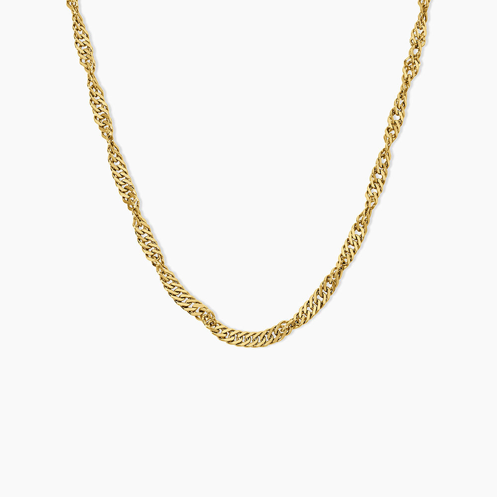 Chaine Cinthia Acier Jaune - Colliers fantaisie Femme | Marc Orian
