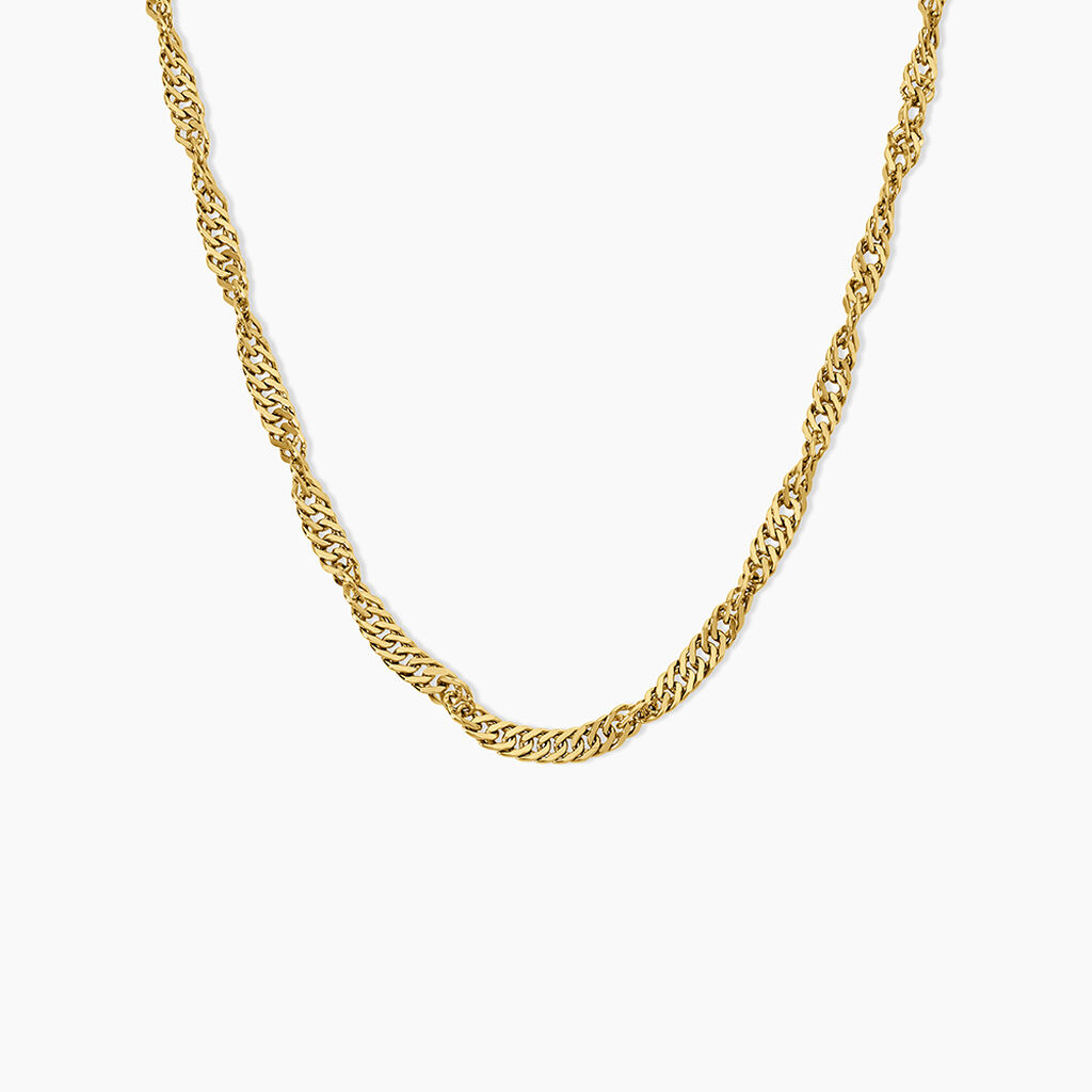 Chaine Cinthia Acier Jaune - Colliers fantaisie Femme | Marc Orian