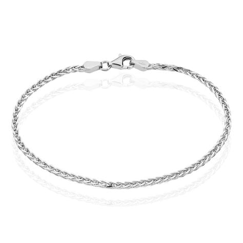 Bracelet Sherihane Maille Palmier Argent Blanc - Bracelets mailles Femme | Marc Orian