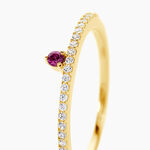 Bague Poem Argent Jaune Rhodolite Oxyde De Zirconium - Bijoux fantaisie Femme | Marc Orian