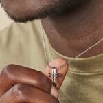 Collier Ruya Acier Blanc Oxyde De Zirconium - Colliers avec pierres Homme | Marc Orian