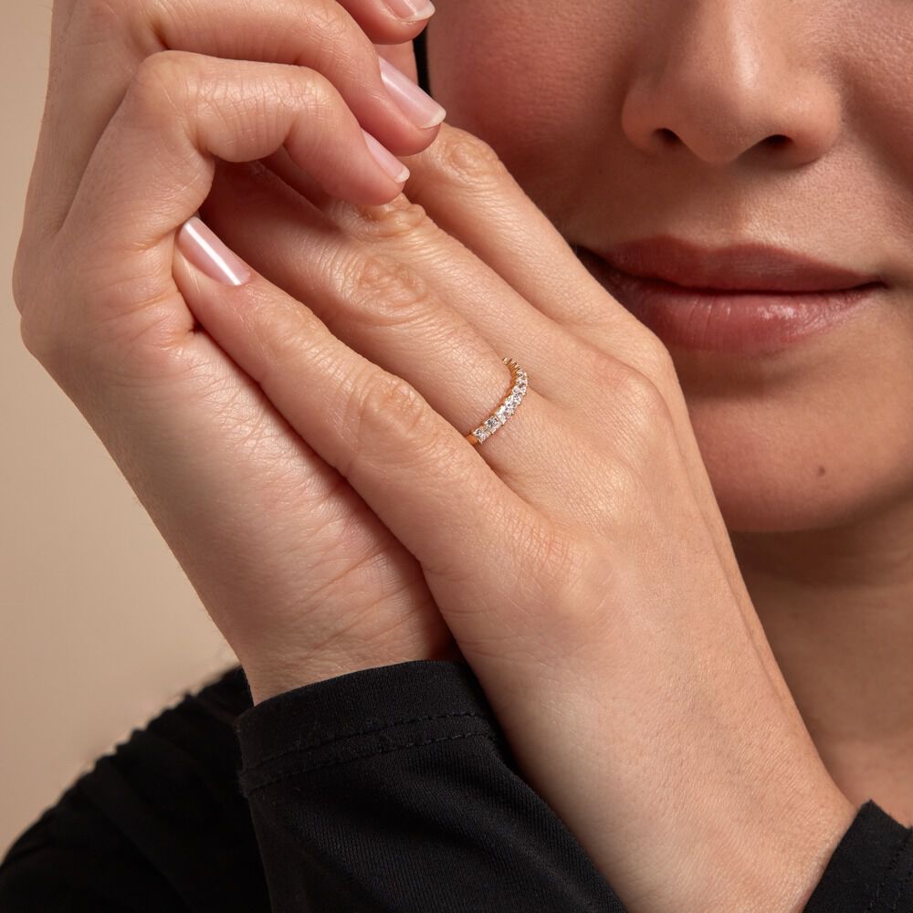 Bague Jahzeel Or Jaune Oxyde De Zirconium - Bagues avec pierre Femme | Marc Orian