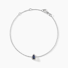 Bracelet Juliettina Or Blanc Saphir Et Diamant - Bracelets chaînes Femme | Marc Orian