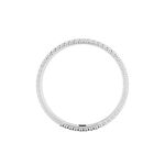 Alliance Multi Facettes Diamantee Ruban Plat Or Blanc - Alliances duo Unisex | Marc Orian