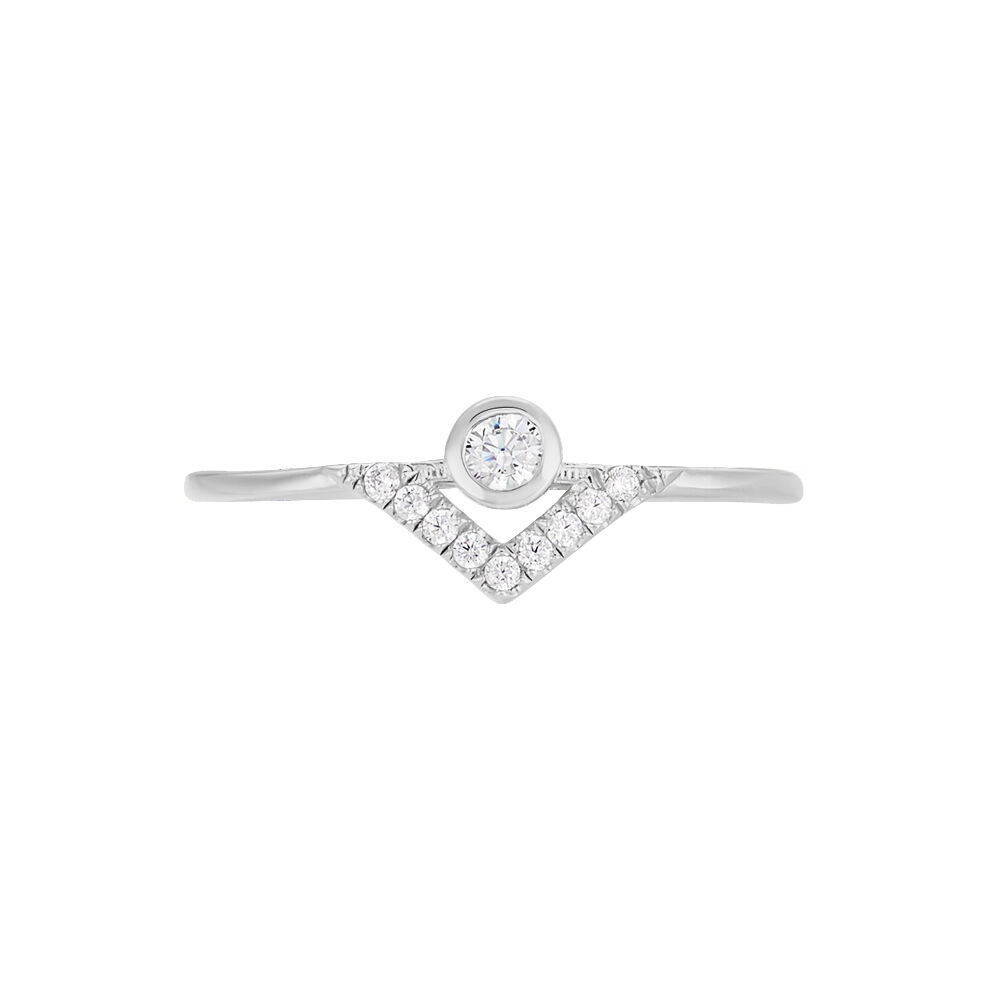 Bague Pham Argent Blanc Oxyde De Zirconium - Bagues avec pierre Femme | Marc Orian