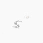 Boucles D'oreilles Puces Ouassima Or Blanc Diamant - Puces Femme | Marc Orian