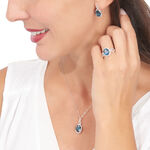 Collier Ayanna Or Blanc Topaze Et Oxyde De Zirconium - Colliers avec pierres Femme | Marc Orian