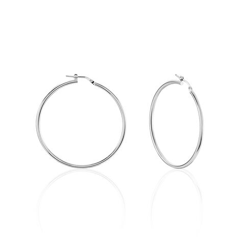 Créoles Or Blanc Rond - Créoles Femme | Marc Orian