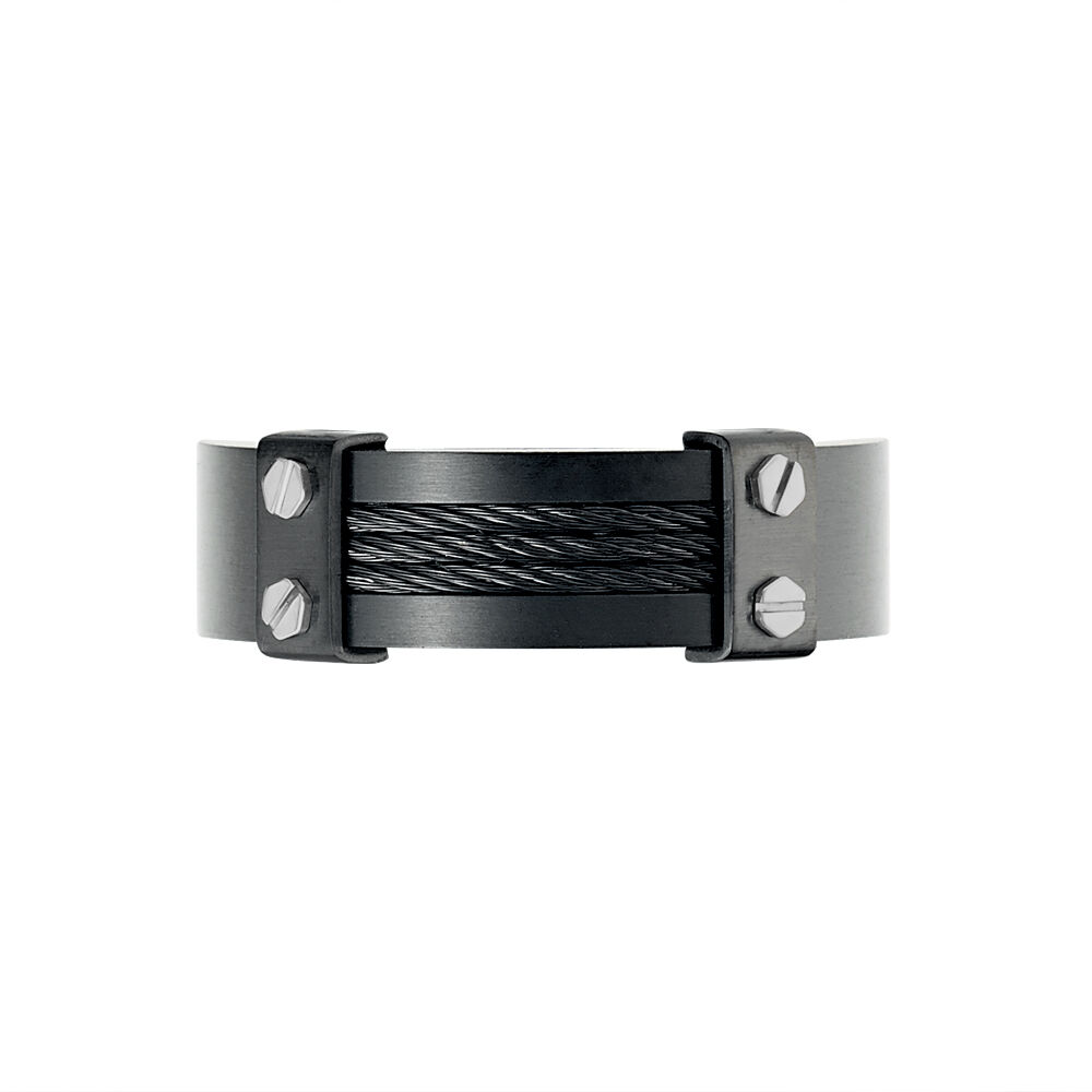 Bague Black Acier Noir - Bagues Homme | Marc Orian